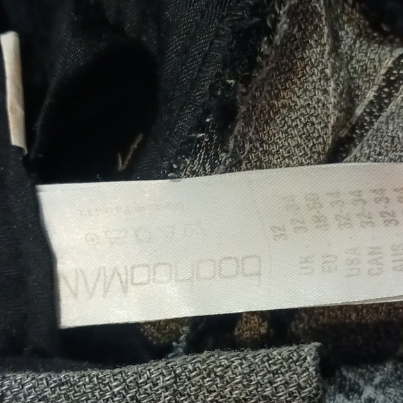 BoohooMAN Straight Gray & Black Pants - Picture 4 of 5